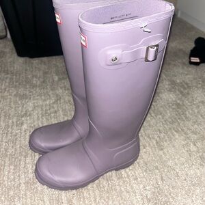 Hunter boots purple